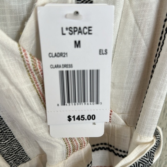L*SPACE El Camino Stripe Clara Dress size Medium - Picture 7 of 9